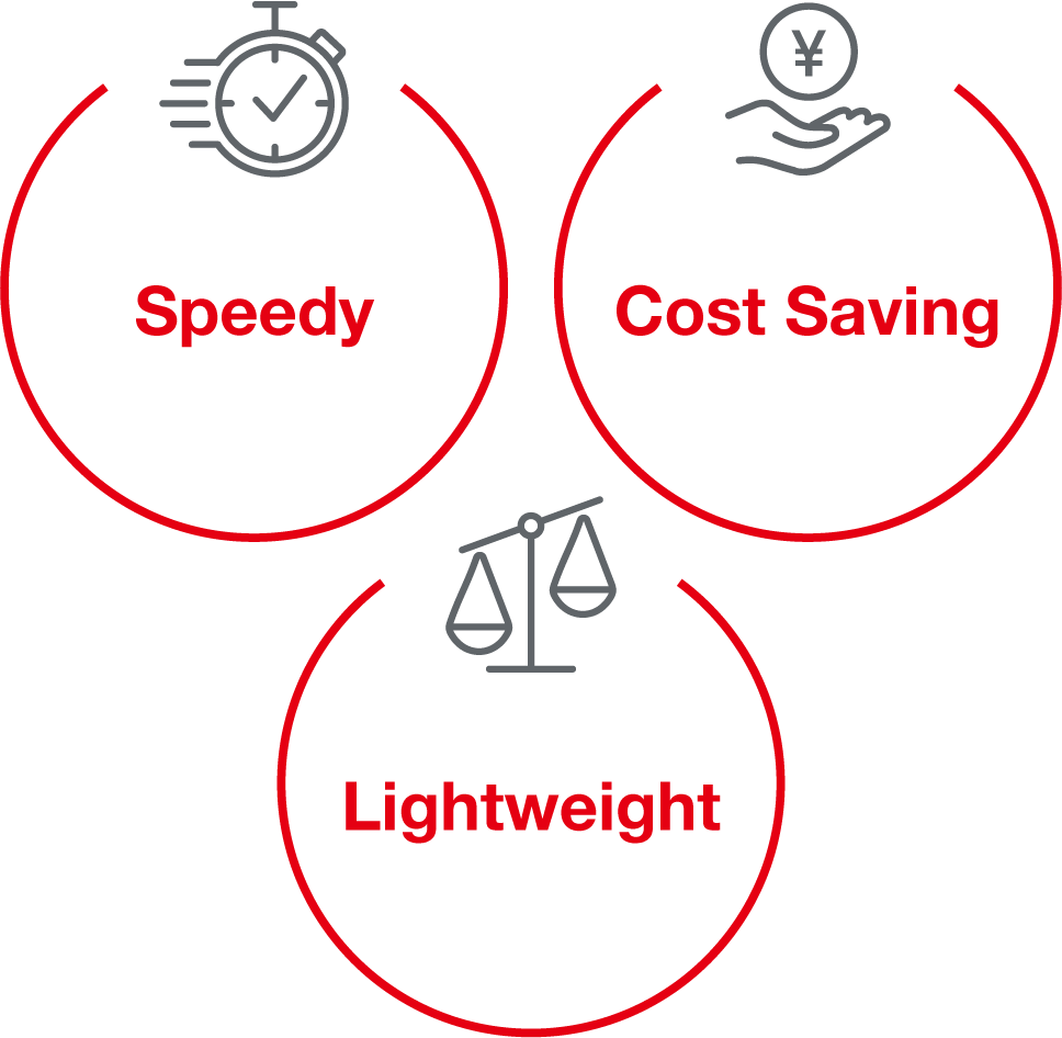 納期短縮　コスト削減 軽量化